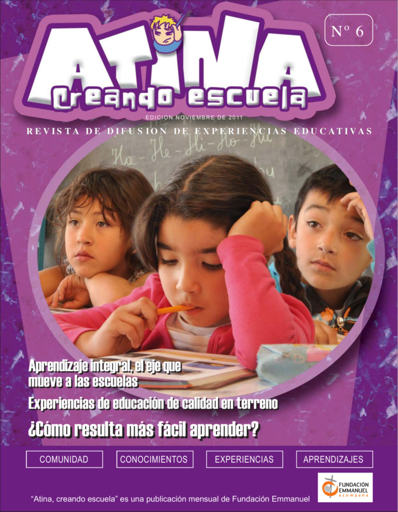Revista Atina, creando escuela, número 6